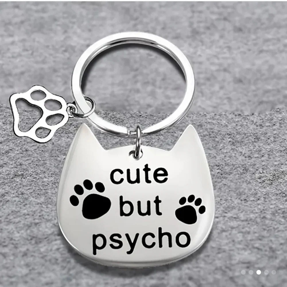 Cute but psycho cat tag